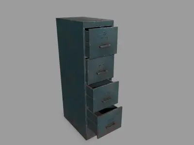 Cabinet metal box Low-poly 3D model purchase
