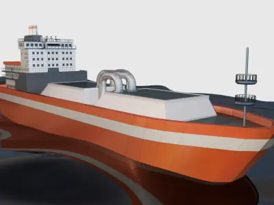 Tanker Ship Low-poly 3D model