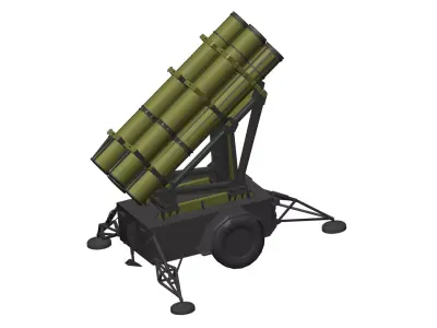 anti-aircraft air defense weapon system 3D model