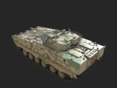 4 coatings of PLA Army ZBD04 ZBD-04 Infantry Fighting Vehicle Low-poly 3D model