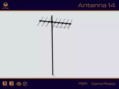 Antenna 14 Low-poly 3D model