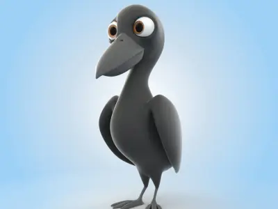 Raven bird 3D model