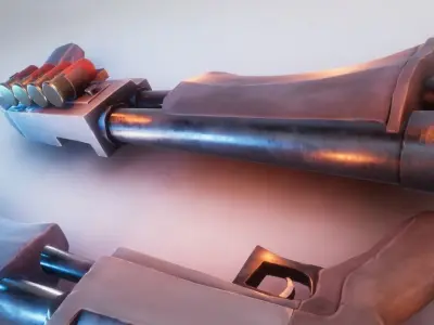 Stylized Shotgun Low-poly 3D model buy