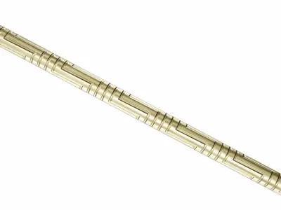 Golden trident 3D model purchase