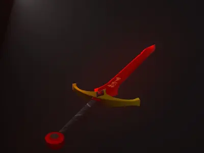 Sword Low-poly 3D model 61