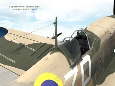 Supermarine Spitfire Mk I Low-poly 3D model