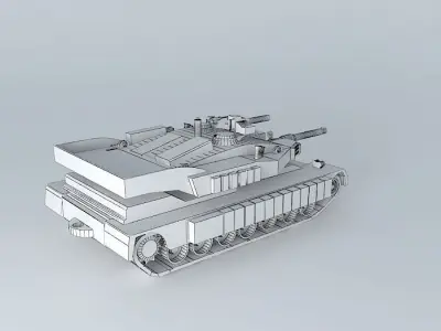 TAU 2A1E new frptotife kazakhstan's tank Free 3D model