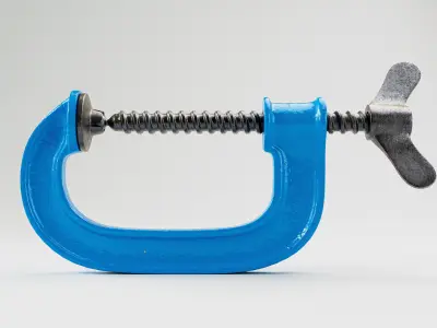 Vintage G-clamp 3D model