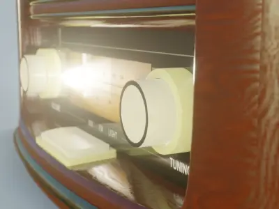 The Old Radio Low-poly 3D model