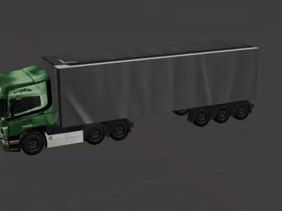 transport truck Heavy  semi  Truck n Cargo Truck 8x4 3D model
