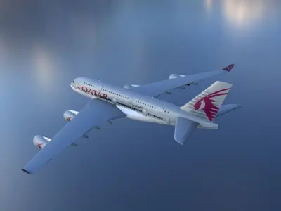Airbus a380 Low-poly 3D model