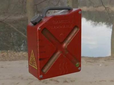 Fuel Container Low-poly 3D model