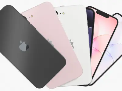 Apple iPhone 17e All Colors 3D model