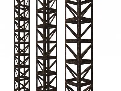 Rusty Truss Low Poly UVS 3D model