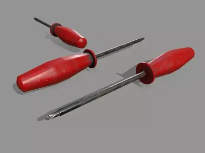 screwdriver Low-poly 3D model 41
