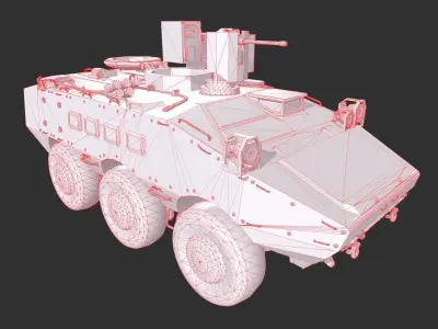 Generic APC - IFV Low-poly 3D model