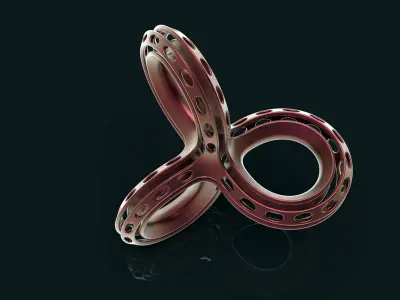 keylock infinity ring 3D print model