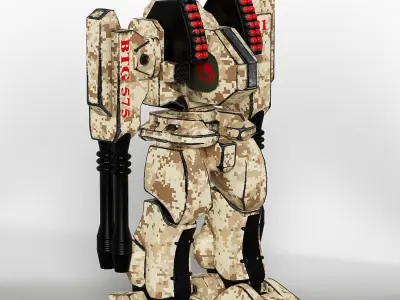 Desert scarab Battle Mech 3D model