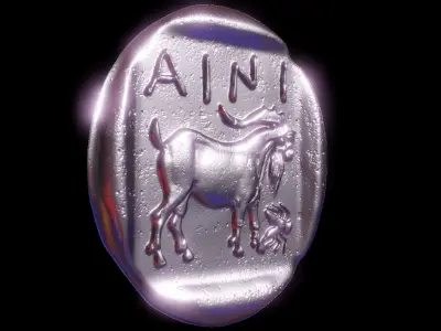 ancient coin print model 3D print model