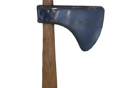 Stylized Melee Weapon Axe PBR game ready Low-poly 3D model Free low-poly 3D model