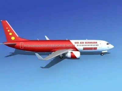Boeing 737-800ER Vin Air Denmark 3D model
