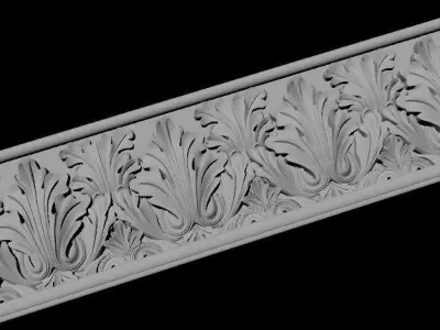 baguette gold border 3D model purchase