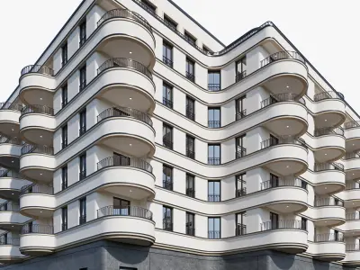 Residential and commercial buildings set - 3 3D Model Collection