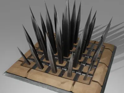 Spike Trap Low-poly 3D model
