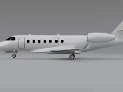 Bussines Jet 3d model by Nikdox Free low-poly 3D model