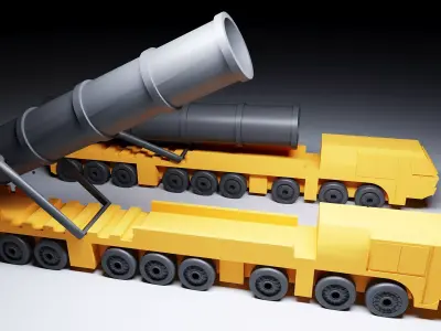 Pencil Holder Missile Launcher Truck Free 3D print model