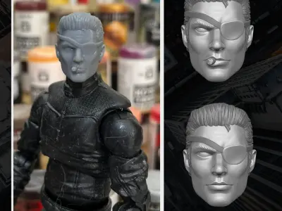 David Hasselhoff Nick Fury fan art 3D printable File 3D print model