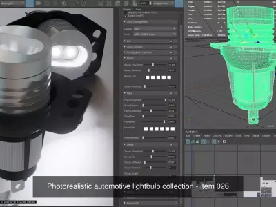 Automotive lighhtbulbs 3D Model Pack