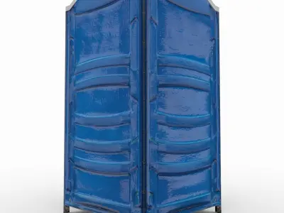 Portable toilet Low-poly 3D model purchase
