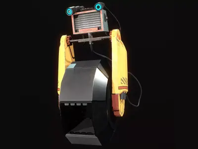 Robot Low-poly 3D model 24