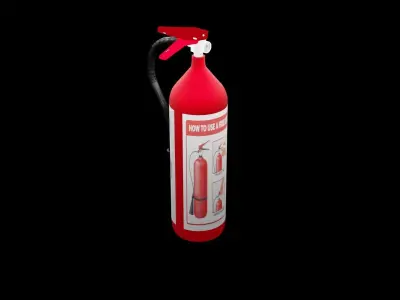 Fire extinguisher Low-poly 3D model 21