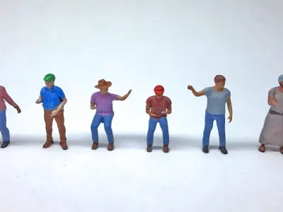 HO Scale Trucker Figures 3D print model