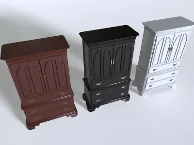 Classic Cabinet pack 4 Low-poly 3D model