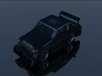 Car and robot Free 3D model