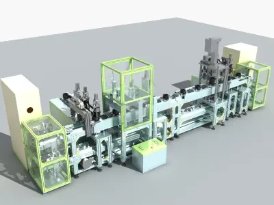 Industrial Equipment 4-Plastic Sealing Assembly Production  3D model