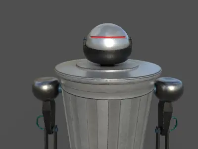 Robot Low-poly 3D model 27