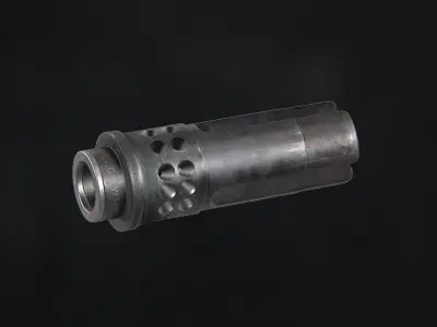 WARCOMP-556 Flash Hider Low-poly 3D model