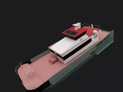 Wind Farm Support Vessel 3D model