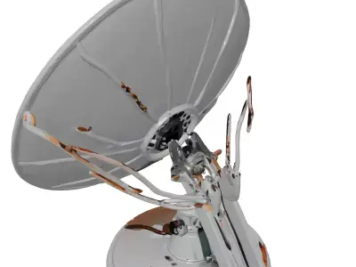 Damaged Satellite Dish 3D Model 3D model