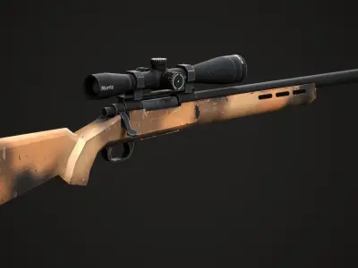 M24 Sniper Rifle - Low Poly Game Ready Low-poly 3D model