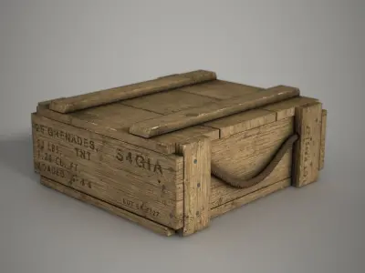 Grenade Crate M67 Low-poly 3D model