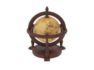 Textured Antique Globe - Color 3D printing 3D print model