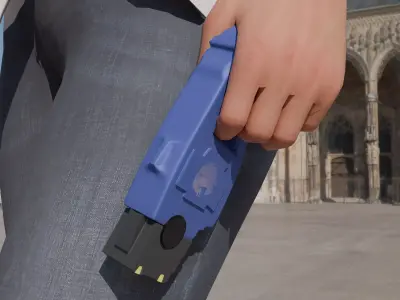 Taser Gun Low-poly 3D model