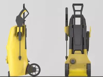 Low poly pressure washer Low-poly 3D model