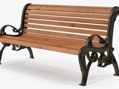 Classic Park Bench 3D model order