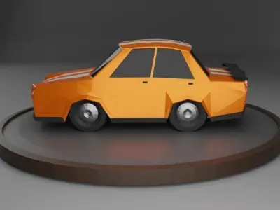 Lowpoly Sports Car Free low-poly 3D model